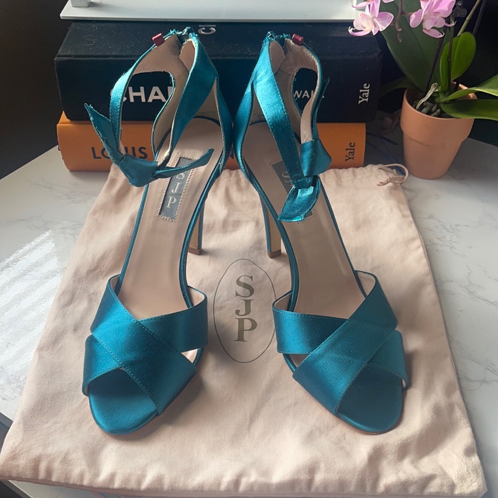 SJP Satin Buckingham Heels